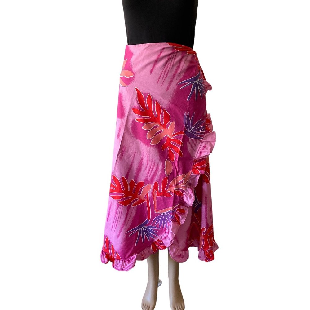 Hawaiian Hilo Hattie Size S/M Pink Wrap Skirt